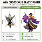Handmade Stained Glass Wind Spinner, Dancing Lady Window Suncatcher,Model A - Image 4