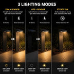 Auraglow Solar Path Light, Outdoor Garden Stake, PIR Motion Sensor - Image 5