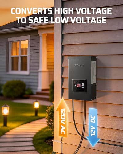 DEWENWILS 200W Low Voltage Transformer with 3 Independent Control Outputs, Landscape Transformer with Timer and Photocell Sensor, 120V AC to 12V/14V AC, Weatherproof, ETL Listed - Image 2