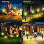 Solar Torch Lights for Garden Decor, 4 Pack 12 LED Solar Lights for Outside & 20.5'' Waterproof Solar Lights, Flame Torch Solar Lights Outdoor for Patio Path Yard Decorations - Image 4