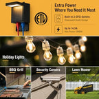 Nigaut 10W LED Outdoor Porch Light with GFCI Outlet, Dusk to Dawn, IP66 - Image 4