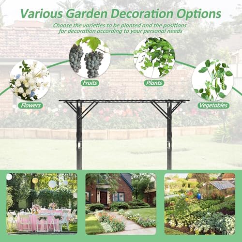 Garden Arch Trellis - 141" L x 106" H Supersize Flattop Garden Arch - Image 3
