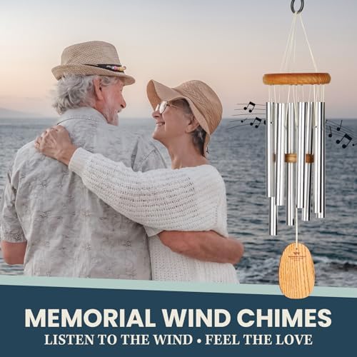 Woodstock Wind Chimes for Outside, Garden, Patio, Porch and Outdoor Decor (17") Gregorian Chimes Soprano Silver Wind Chime (GSS) - Image 5
