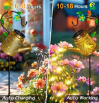 Solar Lights Outdoor, Dragonfly Watering Can Lantern, Garden Decor for Yard - Image 3