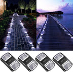 AGPTEK Solar Driveway Lights 4 Pack, Outdoor Deck Dock Marine Waterproof by AGPTEK