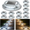 SIEDiNLAR Solar Driveway Lights Outdoor 4 Modes, 40 LEDs 12 Pack White/Warm by Siedinlar