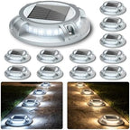 SIEDiNLAR Solar Driveway Lights Outdoor 4 Modes, 40 LEDs 12 Pack White/Warm by Siedinlar