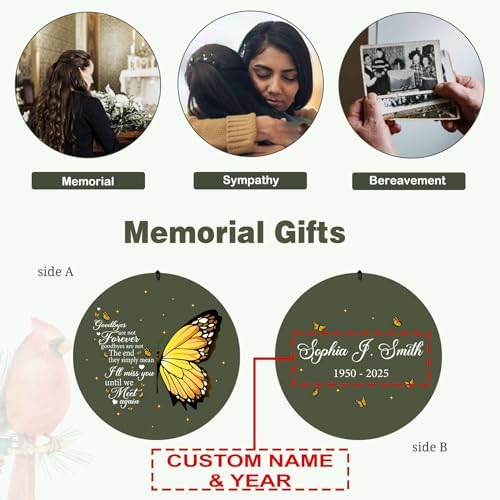 ASTARIN Sympathy Wind Chimes for Loss of Loved Ones Dad Mom, Memorial Wind Chimes Customizable, in Memory of Mother/Father, Remembrance Gifts(Produced in Texas) - Image 5