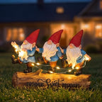 PETAFLOP Solar Gnome Garden Decor,Home Sweet Home Gnomes Outdoor Decorations for Yard Patio Balcony Pathway Lawn, Father’s Day Birthday Housewarming Gifts for Women Mom Grandma by PETAFLOP