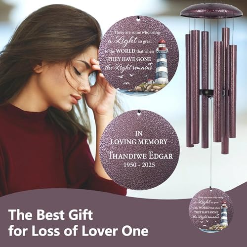 ASTARIN 30/36/45inch Personalized Memorial Wind Chimes for Loss of Loved One, Memorial Gifts for Loss of Mother/Father, Sympathy Gifts for Funeral Condolence Bereavement Grief - Image 6