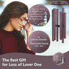 ASTARIN 30/36/45inch Personalized Memorial Wind Chimes for Loss of Loved One, Memorial Gifts for Loss of Mother/Father, Sympathy Gifts for Funeral Condolence Bereavement Grief - Image 6