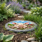 Magnolia Garden 10-Inch Farmhouse Pig Stepping Stone - Faux Stained Glass Country Barn Garden Stone, Weather-Resistant Resin Pathway Accent, Rustic Farm Animal Outdoor Yard Decor & Walkway Plaque - Image 4