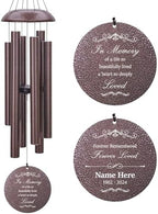 Personalized Sympathy Wind Chimes, Sympathy Gift by ExtrabilyOfficial