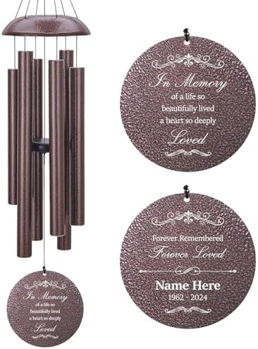 Personalized Sympathy Wind Chimes, Sympathy Gift by ExtrabilyOfficial