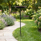 Bird Bath Feeder Elevated Tray Bowl Basin Stake with Iron Metal Construction Style for Outdoor Bird Care Effortless Ground Stake Setup Suitable for, Copper, Style to 3 - Image 3