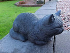 Black Cat Figurine Concrete Cat Statue for Home and Garden Pet Statue Memorial Grave dekor Backyard Sculpture - Image 2