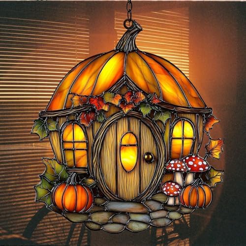 Pumpkin House Acrylic Suncatcher - Image 7