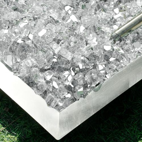 Skyflame 15LB Fire Pit Glass, 1/2-Inch Platinum Tempered Fireglass - Image 5