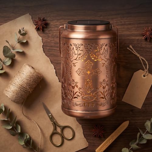 Christian Birthday Gifts for Women - Religious Outdoor Solar Cross Lantern - Image 7