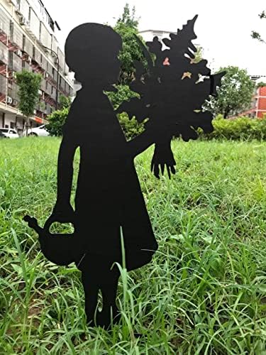 Butterfly Girl Silhouette Sculpture, Metal Garden Stake Outdoor Decor, Shadow Art Figurines for Yard Patio Lawn Home Garden Decoration(C) - Image 4