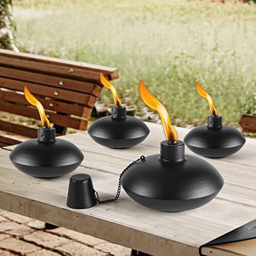 ZSZMFH 6 Pack Metal Table Top Torches,18 oz Citronella Torches for Outside - Image 2