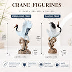 LOGOFUN 2PCS Red Crowned Crane Craft Set with Rock Base for Aquarium - Image 2