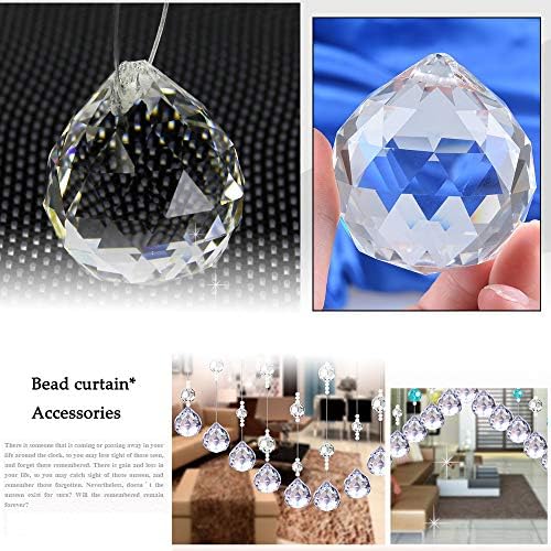2 Pieces 80mm/3.15 Inch Clear Cut Crystal Prisms Suncatcher,Hanging Rainbow Pendants Glass Sphere Faceted Gazing Ball for Home Décor,Office,Garden Decoration,Super Sparkly and Flawless - Image 5
