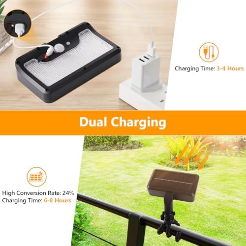 Solar Motion Lights Outdoor with Flexible Octopus Tripod (2 Pack, 3000K) - Image 5