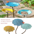 Cast Iron Pedestal Bird Bath Feeder Combo for Outside, Heavy Duty Outdoor Bird Bath/Feeder for Wildlife, Stable and Easy to Clean Birdbath - Image 4