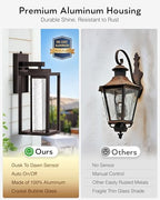 VIANIS Oil Rubbed Bronze Outdoor House Lights Fixtures Wall Mount, Aluminum - Image 5