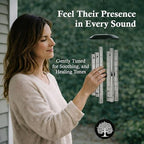Memorial Wind Chimes with Suncatcher, Sympathy Gifts Wind Chime for Loss of Loved One, 40" Sympathy Wind Chime with 6 Anodized Aluminum Tubes Tuned for A Soothing Melody - Image 7