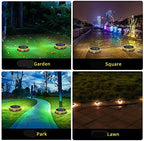 Solar Ground Lights LED Warm White 17 Beads IP68 Outdoor Landscape Disk Light for Pathway Yard Deck Patio Walkway (8 PCS) - Image 7