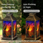 Stained Glass Cactus Art Solar Lanterns Outdoor Waterproof - Image 3
