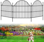 10 Panels No Dig Decorative Outdoor Garden Fence, 24in (H) x20ft (L) by Blingluck