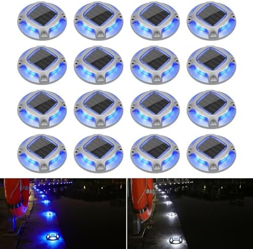 VOLISUN Solar Driveway Marker Lights Dock Marine Led Deck Outdoor 16 Pack by VOLISUN