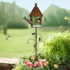 BAYN 57” Metal Bird House Stake for Outside Decorative - Image 3