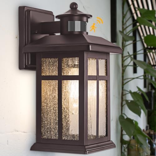 Exterior Light Fixtures Motion Sensor Wall Mount Oil Rubbed Bronze by Brilvibera