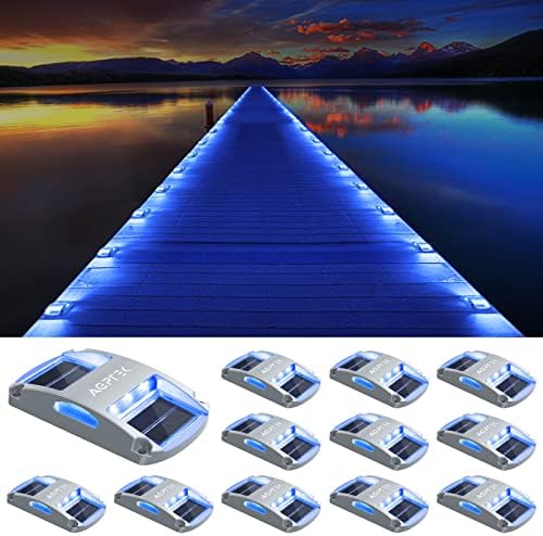 AGPTEK Solar Driveway Lights 12 Pack, Outdoor Deck Dock Marine Waterproof by AGPTEK