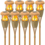 Solar Outdoor Lights, Solar Torch Lights Outdoor Flickering Flame, Outdoor Decorations for Patio Path Yard - 8 Pack by EvelynsunLife