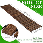 Landical 24ft Wooden Garden Pathway Walkway, Roll Out Outdoor Path,Brown - Image 2