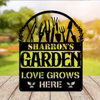 MeMate Personalized Metal Garden Signs Outdoor Decor, Custom Plaque for Women Mom Grandma, Rustic Decorations for She Shed, Potting Shed (01) - Image 5