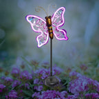 Crosslight Neon Butterfly LED Waterproof Outdoor Garden Stake Light - Decorative Electronic Light Garden Decor for Yard, Lawn, Patio, Deck, Pathway, Pond, Backyard - Image 5