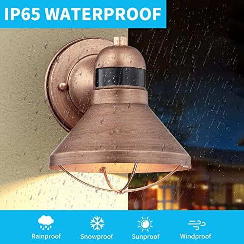 Motion Sensor Outdoor LED Barn Light Dusk to Dawn Exterior Wall Lantern - Image 4