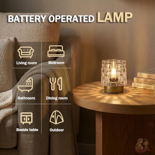 MJ PREMIER Battery Operated Lamp,Small Cordless Lamp with Timer, Clear-03 - Image 6