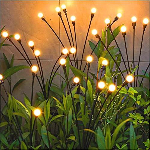 TONULAX Solar Garden Lights - Upgraded Solar Swaying Light, Sway by Wind, Outdoor Lights, Yard Patio Pathway Decoration, High Flexibility Iron Wire & Heavy Bulb Base, Warm White(10 Pack) by TONULAX