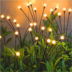 TONULAX Solar Garden Lights - 8 Pack 64 LED Upgraded Solar Swaying Light, Sway by Wind, Outdoor Lights, Yard Patio Pathway Decoration, High Flexibility Iron Wire & Heavy Bulb Base, Warm White by TONULAX