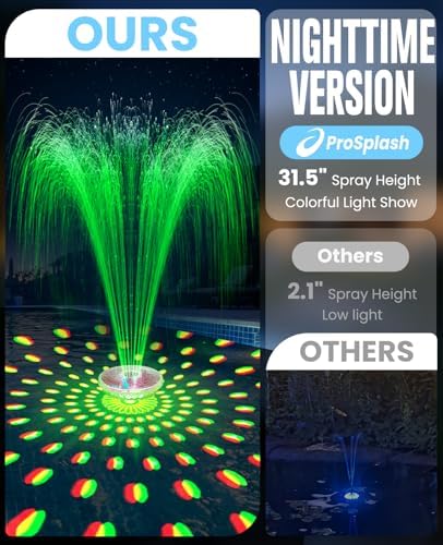 2PKS Solar Pool Fountains with Light Show,Large Solar Pool Water Fountain - Image 5
