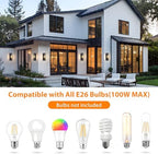 18In Outdoor Wall Lights, Black Front Door Light Fixture 2-Pack - Image 2