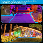 Landical 300 Pcs 1.8" Glow in the Dark Rocks for Outdoor, Dark Blue - Image 6