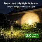 Solar Spot Lights Outdoor Waterproof Spotlights, Warm White 4 Pack - Image 3